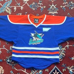 Kids Blue and Red Sharks Jersey